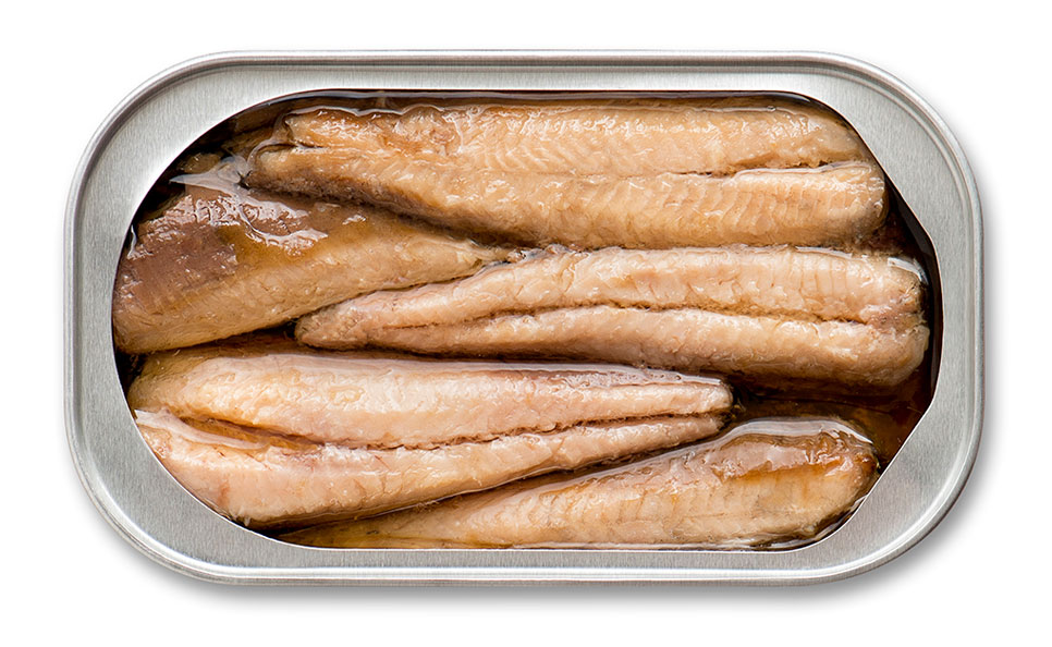 Skinless & Boneless Sardines in Olive Oil open can