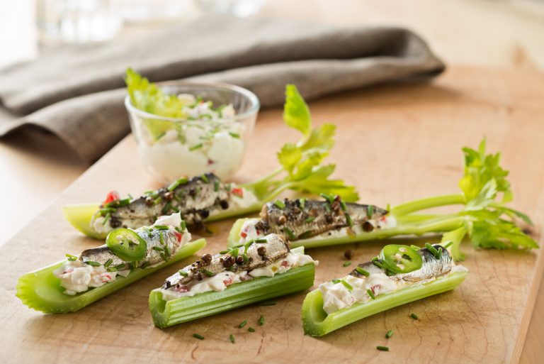 sardine celery sticks