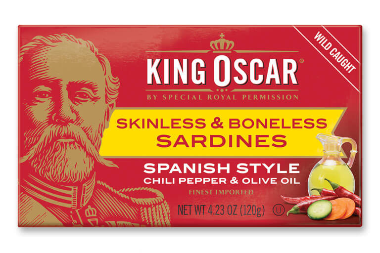 SKINLESS & BONELESS SARDINES SPANISH STYLE KING OSCAR