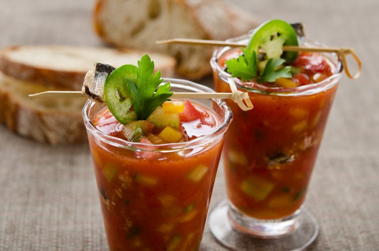 spicy sardine gazpacho