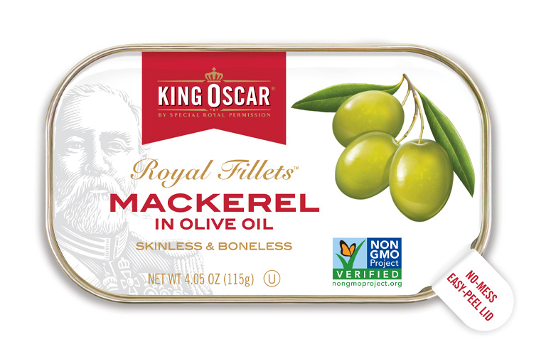 Skinless & Boneless Mackerel Fillets in Olive Oil