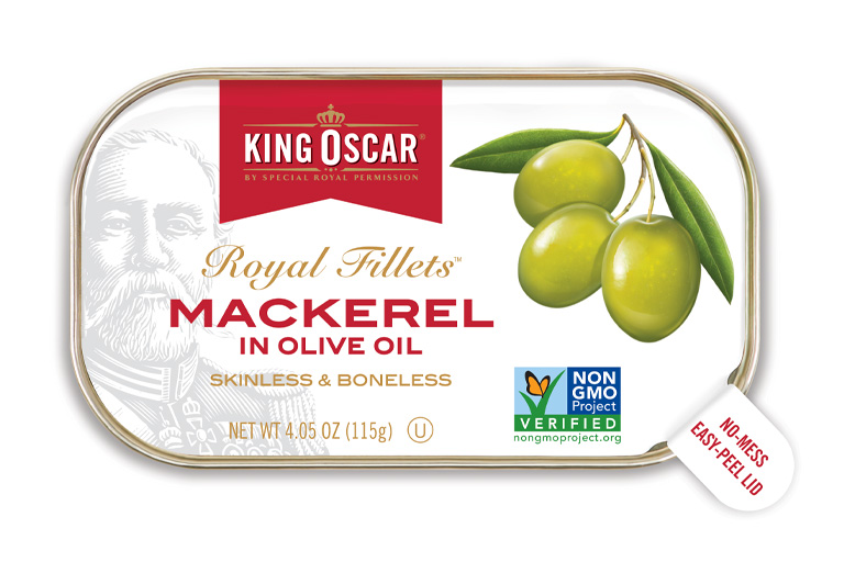 MACKEREL IN OLIVE OIL ROYAL FILLETS KING OSCAR