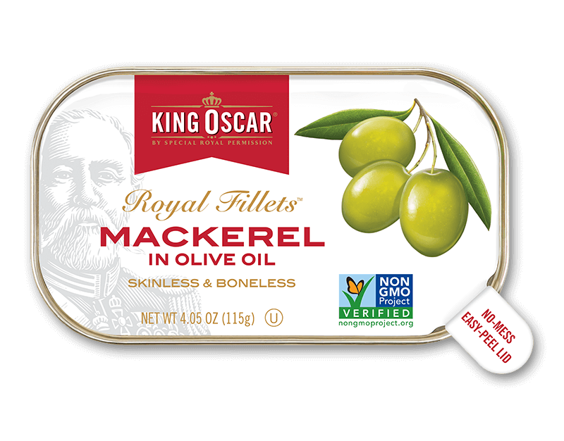 Skinless and Boneless Mackerel Fillets in Olive Oil