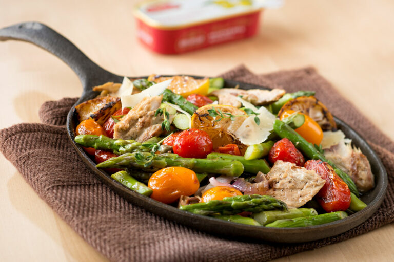 Mackerel & Asparagus Medley with Roasted Lemons