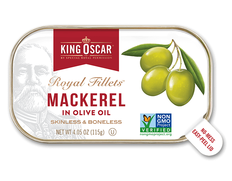 Skinless and Boneless Mackerel Fillets in Olive Oil