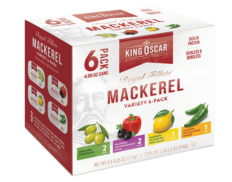 skinless and boneless mackerel variety 6-pack