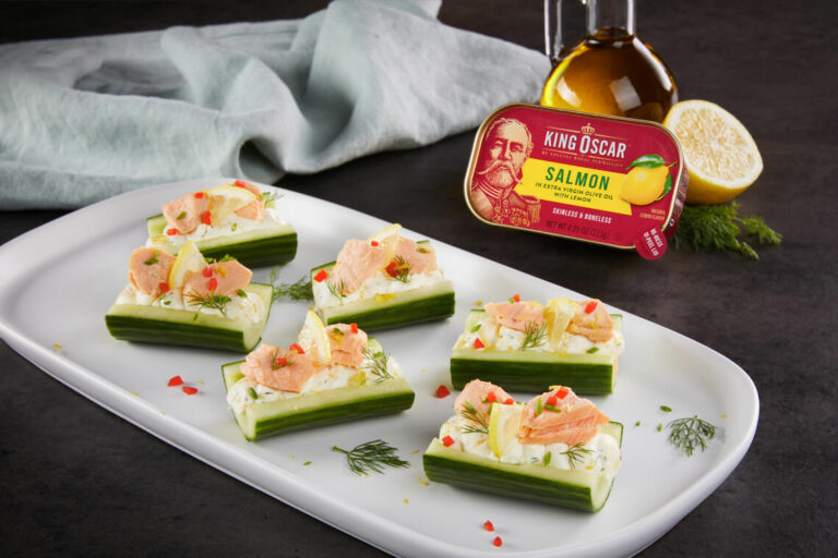 Salmon Cucumber Boats Recipe