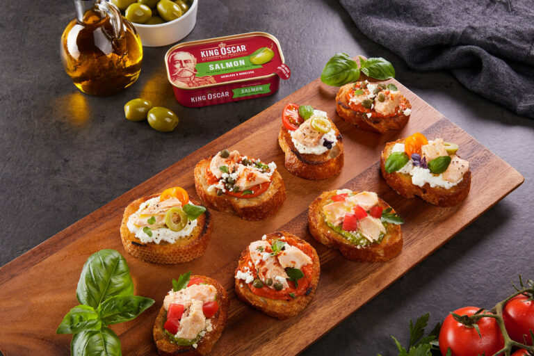 Salmon Crostini 3 Ways Recipe