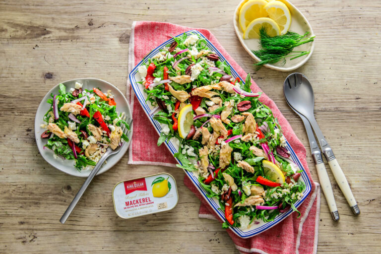 Lemon Mackerel & Arugula Grain Salad Recipe