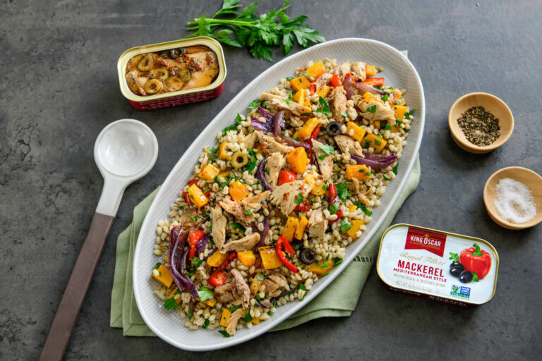 Mediterranean Mackerel with Roasted Butternut Squash & Farro Recipe