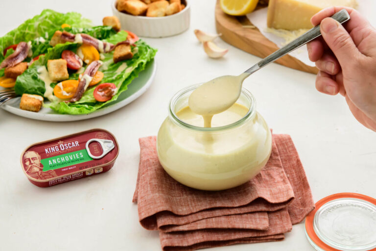 Classic Caesar Dressing with Anchovies Recipe