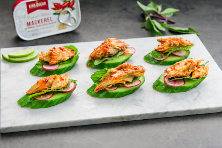 Sweet Thai Chili Mackerel Cucumber Bites Recipe