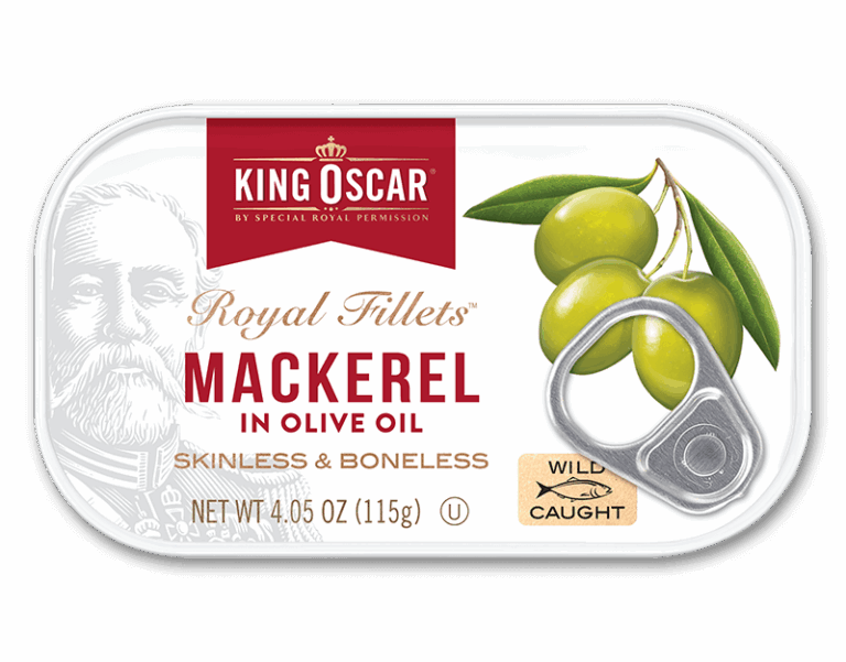 Skinless and Boneless Mackerel Fillets in Olive Oil