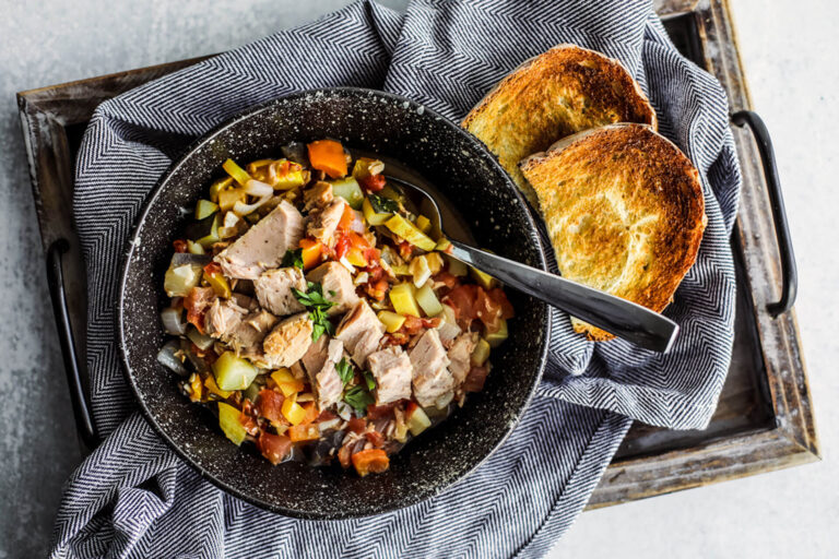 Royal Ratatouille with Yellowfin Tuna